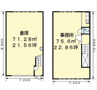 伊勢原市高森６丁目の倉庫の間取り