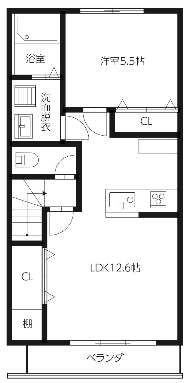 ピーススクエア石井Ｂの間取り