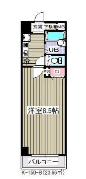 ガディス・パーク行徳壱番館(K-150）の間取り