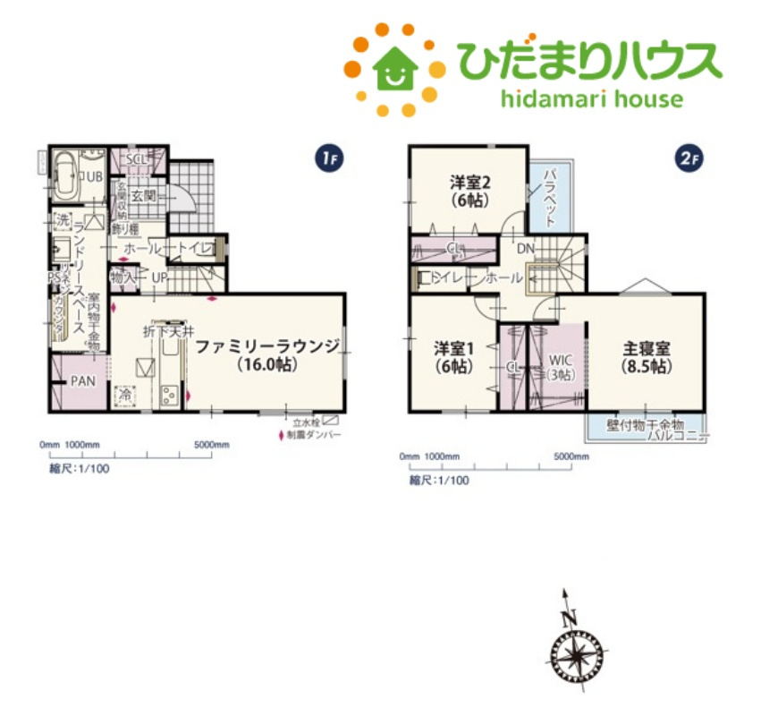 深谷市岡　第16期　新築一戸建て　ワイウッドコート　01の間取り