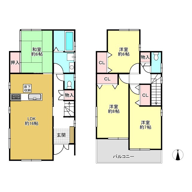 宝塚市寿町一戸建の間取り