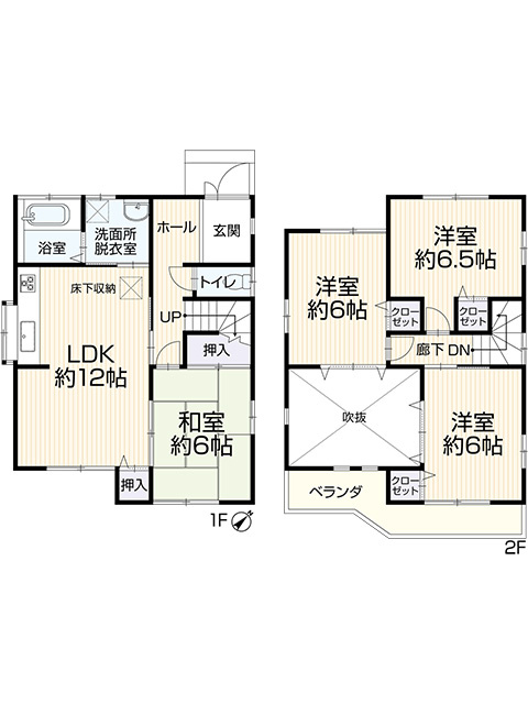 岡崎市渡町圦口　戸建の間取り