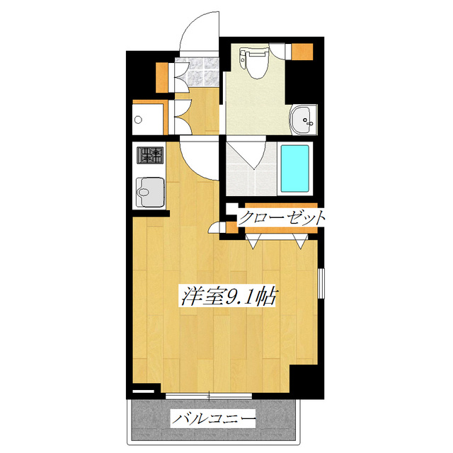 ヴァレッシア尾久シティⅡの間取り|ひろーい9.1帖のお部屋です！
