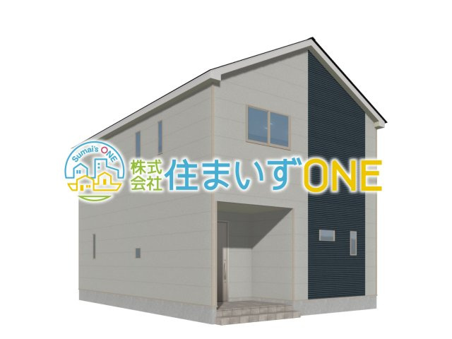 【外観パース】 | 【新築分譲住宅　～クレイドルガーデン～】天童市柏木町　第7　☆全2棟☆ | ☆2号棟☆
4ＬＤＫ
駐車3台以上可◎
周辺環境に溶け込みやすいシンプルなデザインが魅力です！