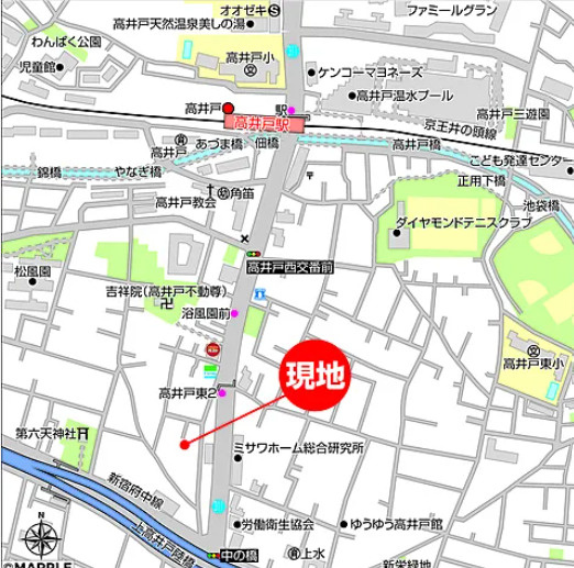 アヴニール高井戸の地図