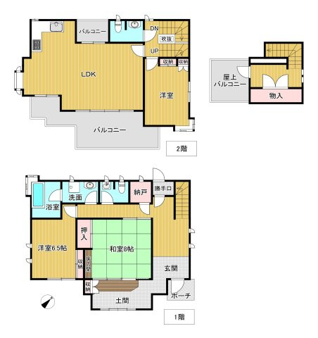 相模湾・伊豆七島・大室山を望む　贅沢な造りの3LDKの間取り|ゆとりのある3LDK