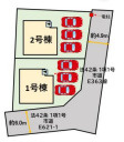 久留米市高良内町6期　2号棟の区画図