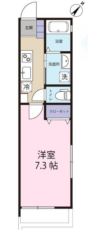 オーセント新鎌ヶ谷　仲介手数料（賃料の1.10ヵ月）の50％OFF対象物件！の間取り