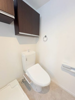 落ち着いた色調のトイレです