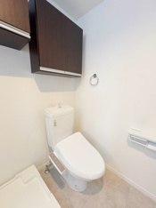 落ち着いた色調のトイレです