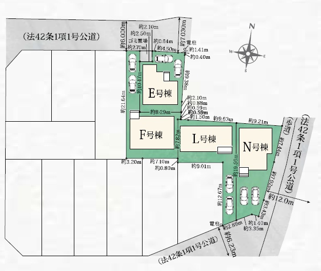 三田市加茂　新築一戸建ての区画図|全14区画