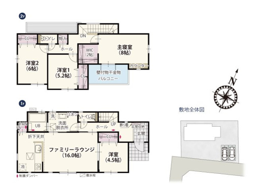 【間取り】 | 南側一面にLDKを配置した開放感のある間取り。隣接した洋室は建具を解放しておけばLDKと一体型として活用できるのでより空間を広く使うことができます。