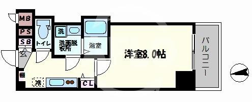 ウエンズ勝山の間取り|開放感ある間取
