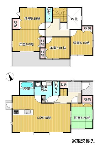 宇都宮市野沢町　戸建の間取り