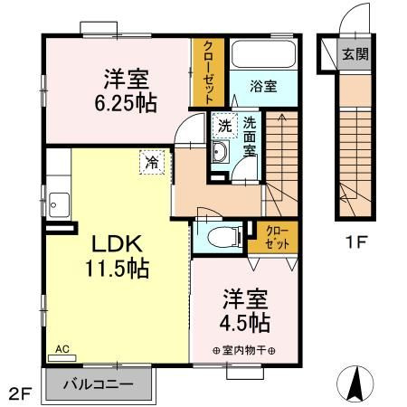 【間取り】 | フィオーレ2