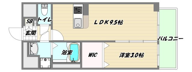 大阪市淀川区西三国２丁目の賃貸マンションの間取り