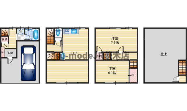 総持寺駅前テラスハウスの間取り