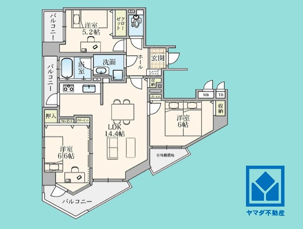 プリオーレ23甲子園一番町エッセンシエルの間取り