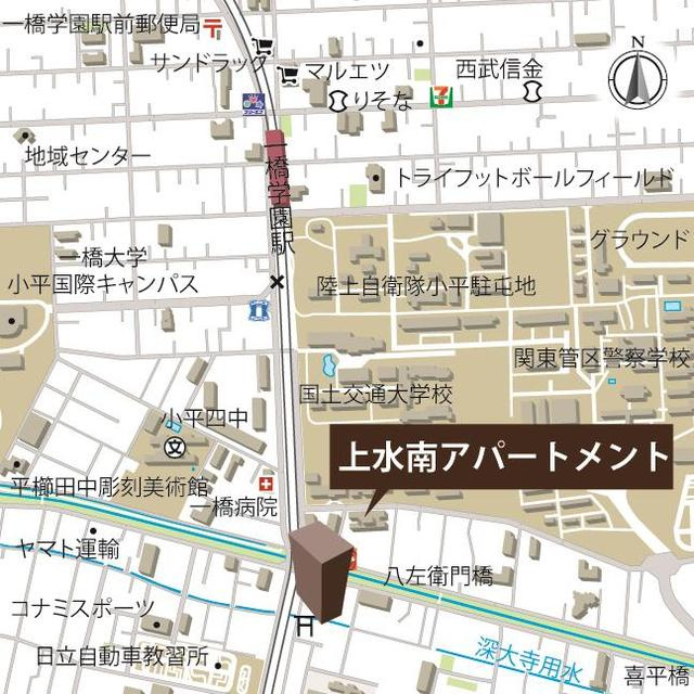 上水南アパートメントの地図