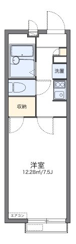 レオパレスチェリーブロッサムの間取り