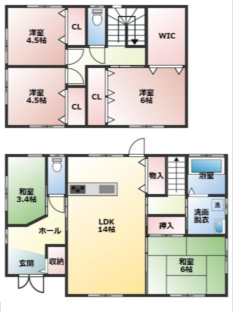 北諸県郡三股町大字樺山の中古一戸建の間取り