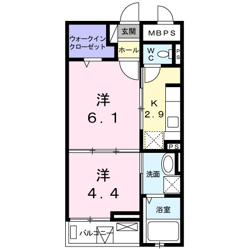 メゾンパインの間取り