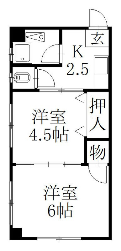 常盤マンションの間取り