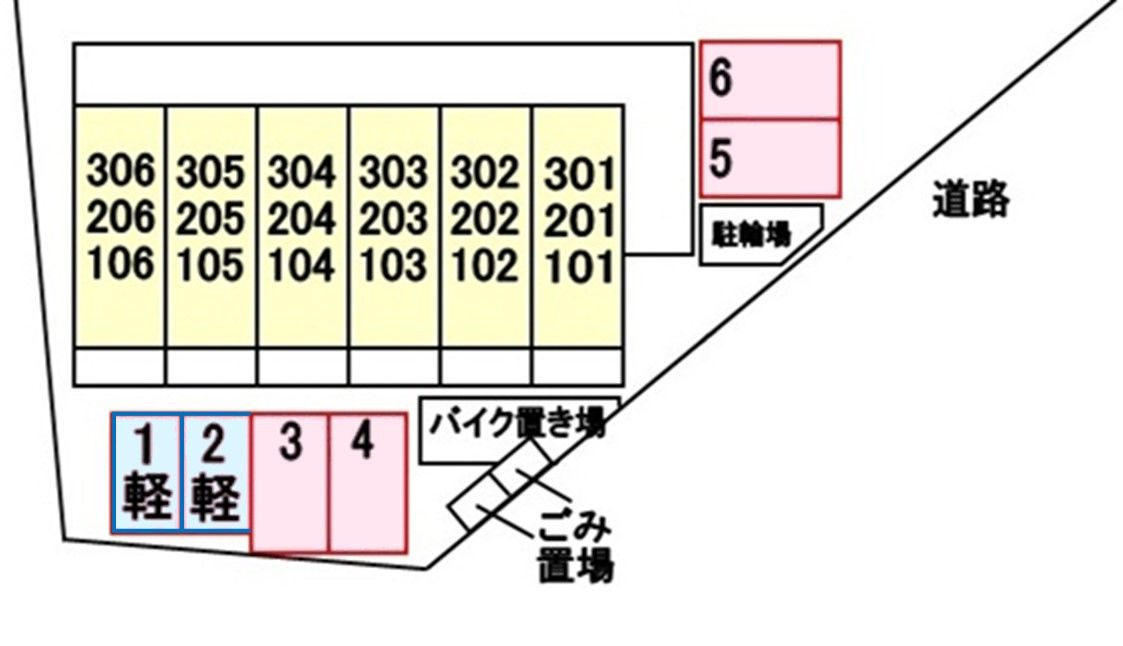 アンフィニ－唐崎Ａの駐車場