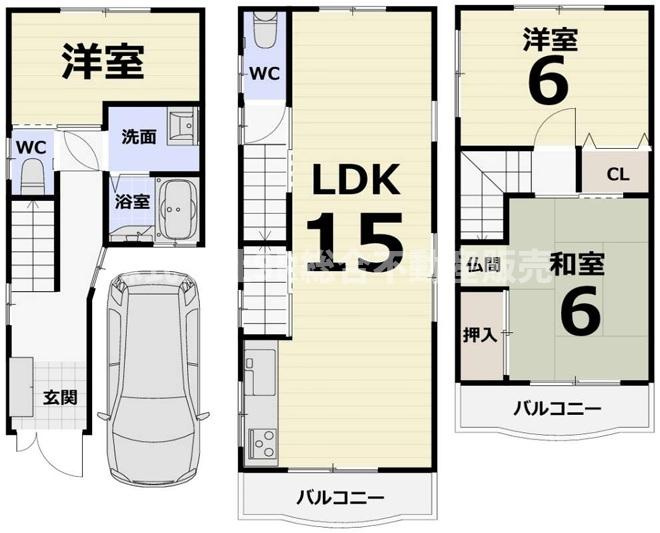 吉田本町1丁目中古戸建の間取り|ファミリー様にオススメです♪