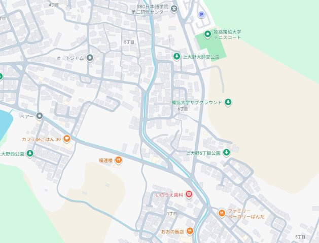 姫路市上大野6丁目　　　中古戸建の地図