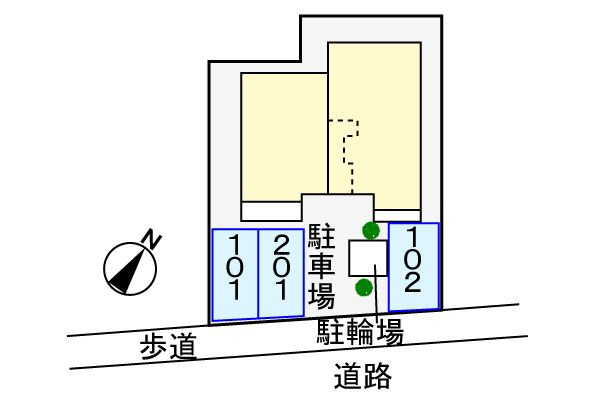 プライム　アオヤマの駐車場