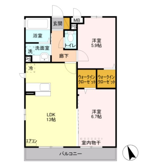 シーバス　A館の間取り