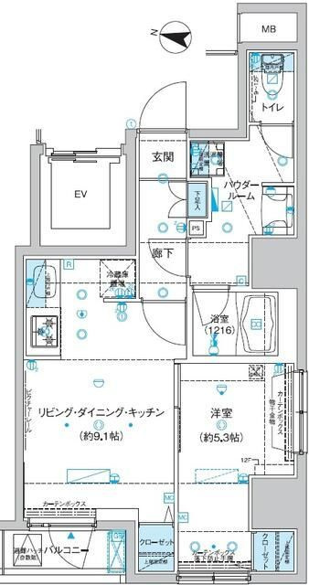 エストゥルース入谷の間取り
