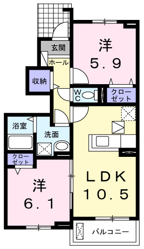 【間取り】 | ラ　ナチュール　Ⅰ