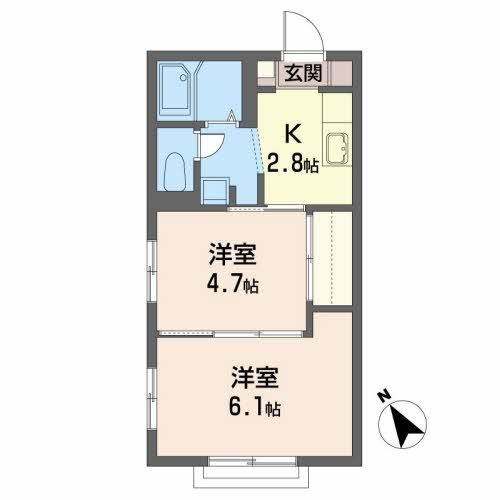 コーポ仙州の間取り