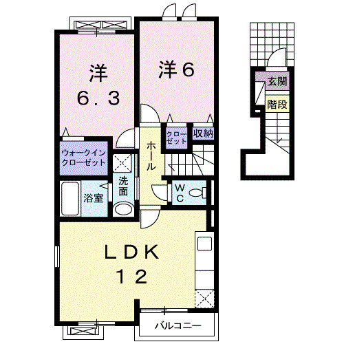 コンフォート・ヒラオの間取り