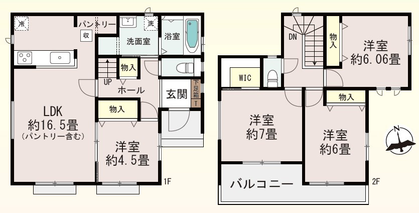 玉村町上之手（全3棟）B号棟の間取り