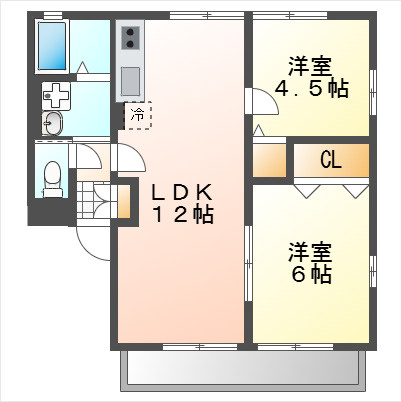 ひかりハイム西浦Ⅰの間取り
