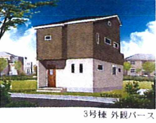藤沢市石川2丁目　新築戸建全8棟 　3号棟の外観パース