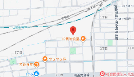 Square Garden NISHISHIMADA の地図