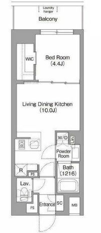 コンフォリア・リヴ大森西の間取り|1LDK