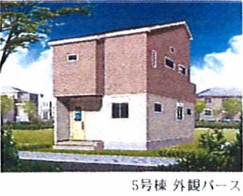藤沢市石川2丁目　新築戸建全8棟 　5号棟の外観パース