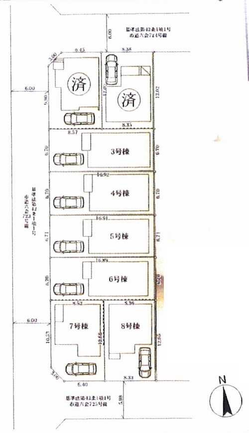 藤沢市石川2丁目　新築戸建全8棟 　5号棟の区画図