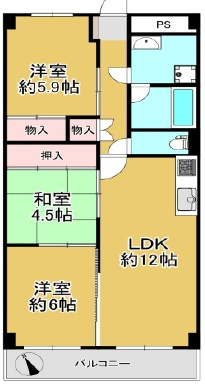 星陵台ハイツの間取り
