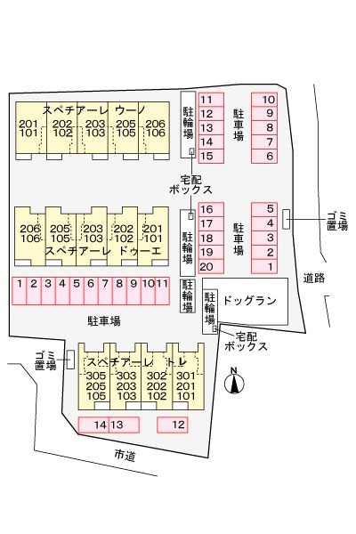 スペチアーレ　ウーノの区画図