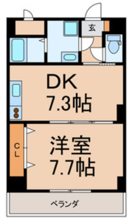 ルネス本八幡南の間取り