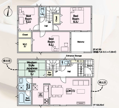 古賀市久保第２　１号棟の間取り