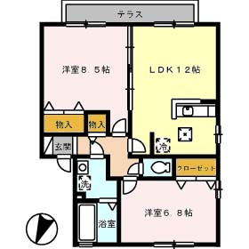 【間取り】 | メゾン･ラフィーネ　A棟