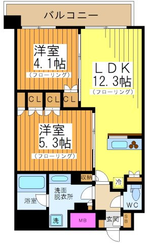 ザ・パークハビオ上北沢の間取り