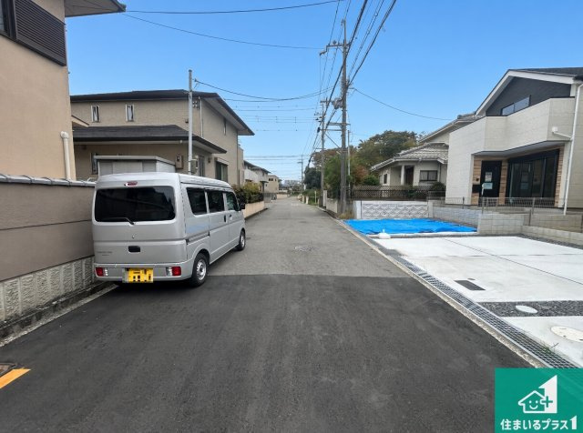 堺市南区新檜尾台　第2期　新築一戸建ての前面道路含む現地写真|車通りの少ない前面道路！お子様がいらっしゃるご家族でも安心！